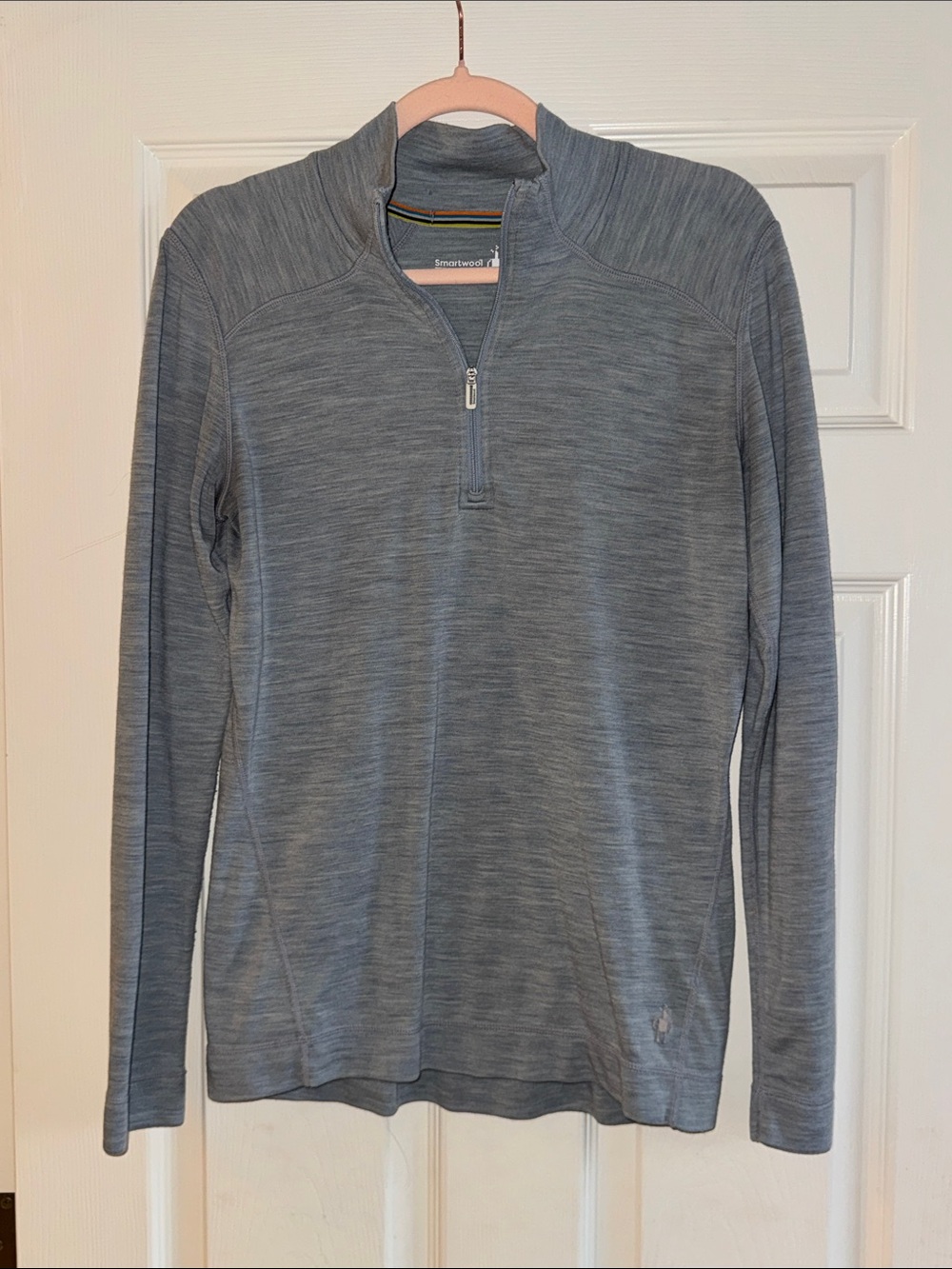 Smartwool Women’s Heather Gray Half-Zip Merino Pullover